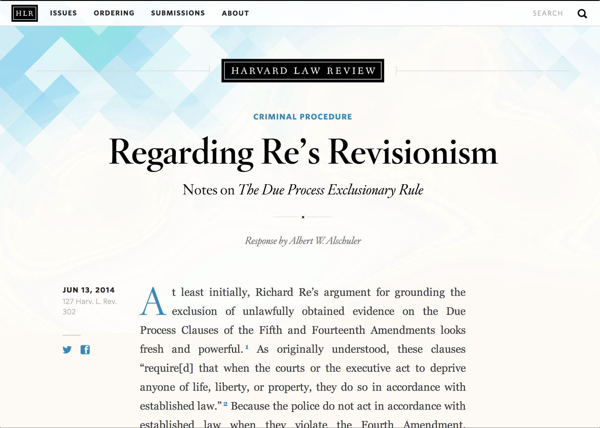 harvard law review website on various devices