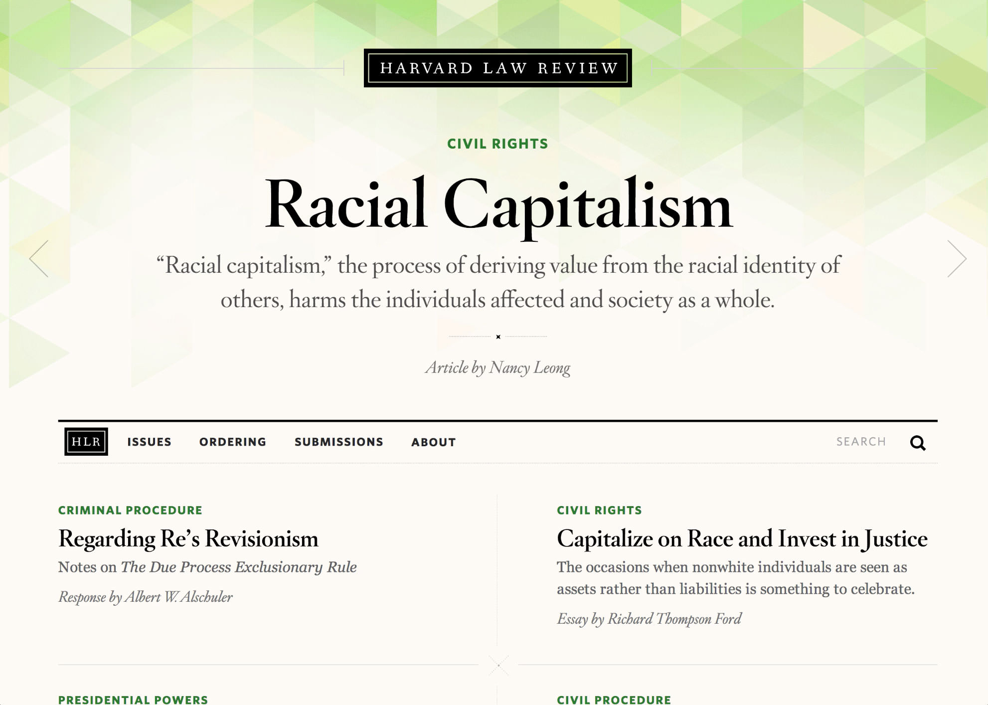 harvard law review site