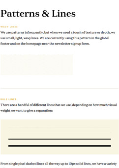 examples from the taste brand guidelines